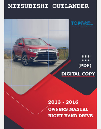 mitsubishi outlander 2013 - 2016 manual rhd and lhd